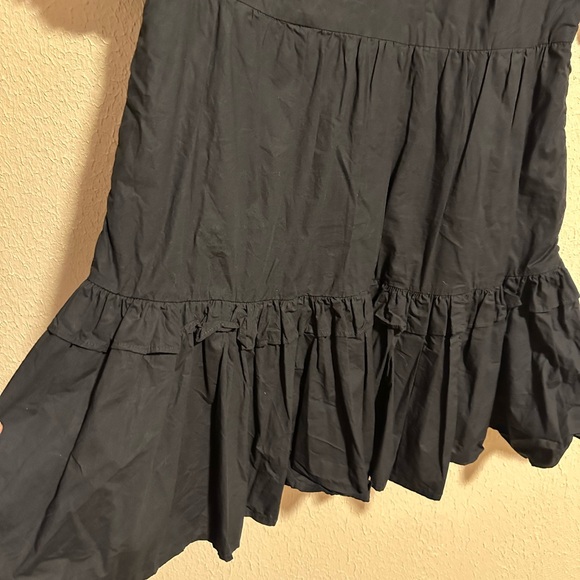 J. Crew Black Ruffle Neck Tiered Popover Dress Size Small - Picture 10 of 11